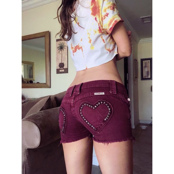 Megan Fox Frankie b cutoff heart pocket shorts - Picture 1 of 6